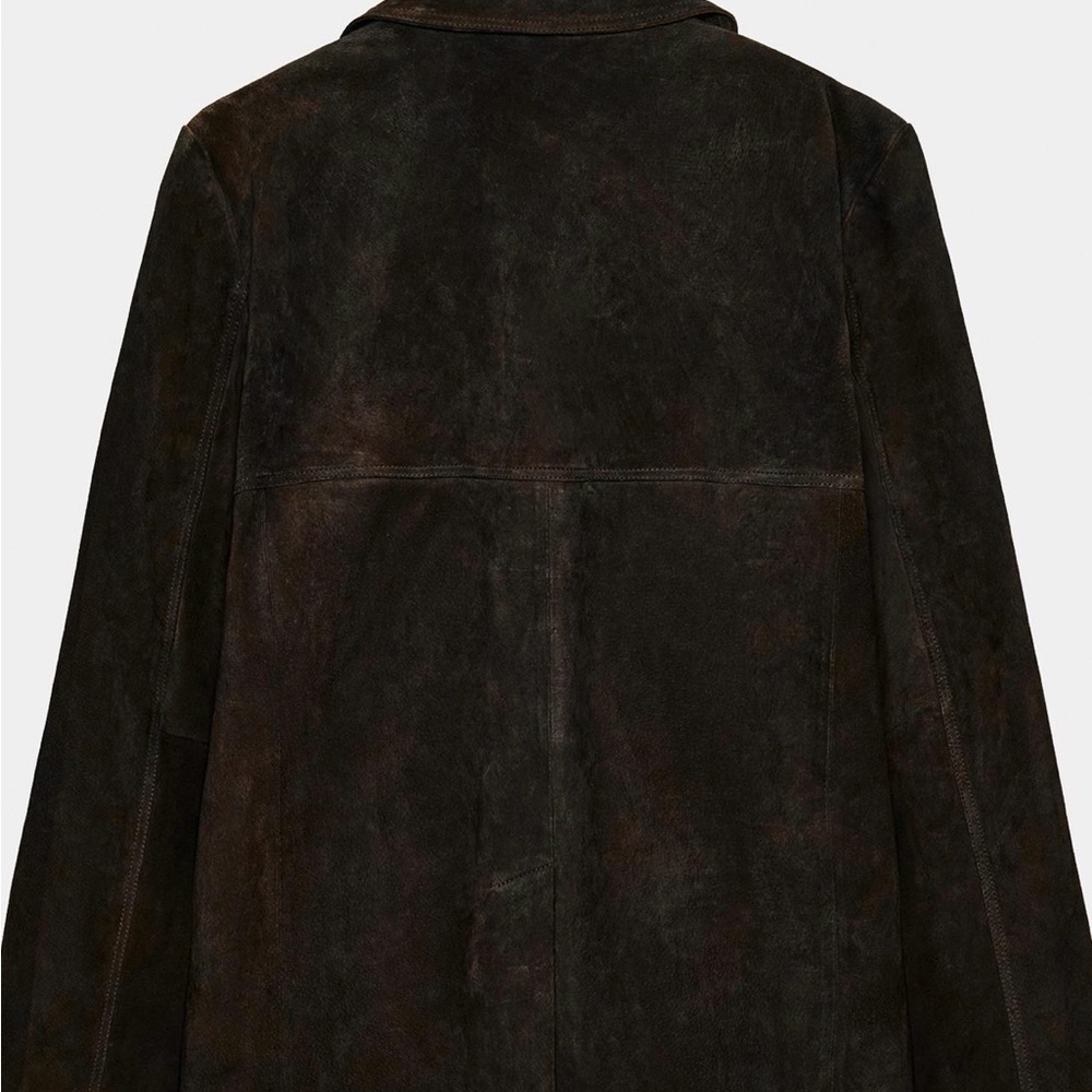 Zara Dark Brown 100% suede blazer - Picture 8 of 8